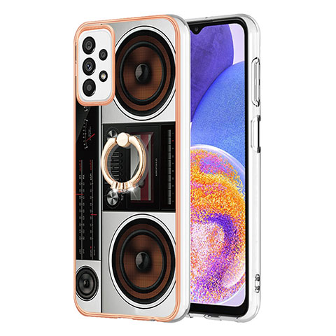 Funda Silicona Gel Goma Patron de Moda Carcasa con Anillo de dedo Soporte YB2 para Samsung Galaxy A73 5G Vistoso