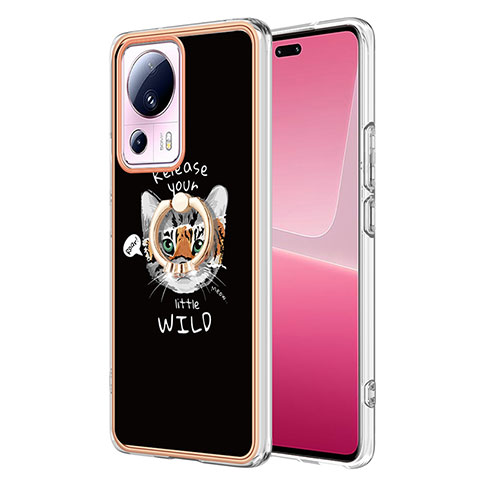 Funda Silicona Gel Goma Patron de Moda Carcasa con Anillo de dedo Soporte YB2 para Xiaomi Mi 12 Lite NE 5G Multicolor