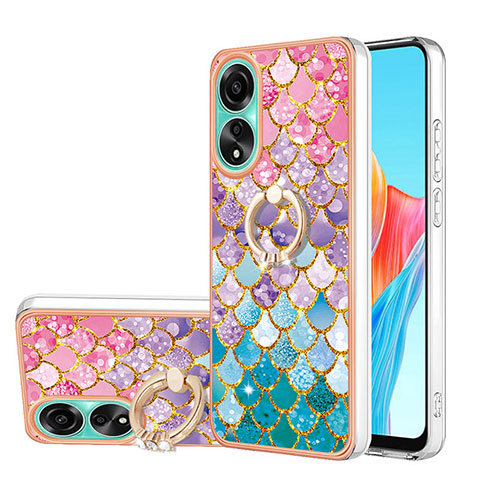 Funda Silicona Gel Goma Patron de Moda Carcasa con Anillo de dedo Soporte YB3 para Oppo A78 4G Vistoso