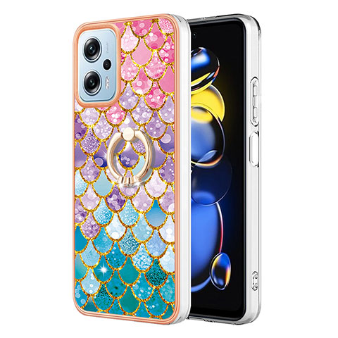 Funda Silicona Gel Goma Patron de Moda Carcasa con Anillo de dedo Soporte YB3 para Xiaomi Poco X4 GT 5G Vistoso