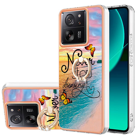 Funda Silicona Gel Goma Patron de Moda Carcasa con Anillo de dedo Soporte YB3 para Xiaomi Redmi K60 Ultra 5G Multicolor