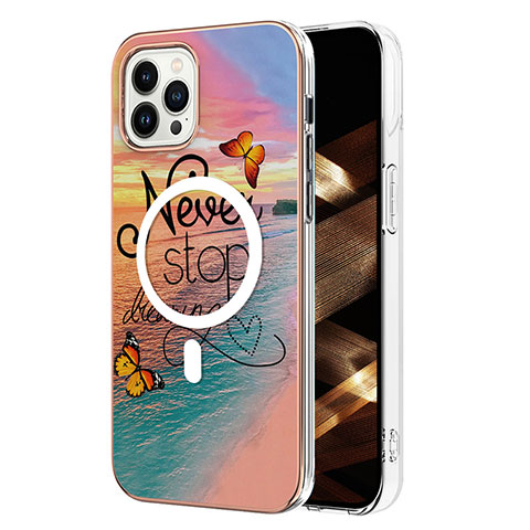 Funda Silicona Gel Goma Patron de Moda Carcasa con Mag-Safe Magnetic para Apple iPhone 16 Pro Max Multicolor