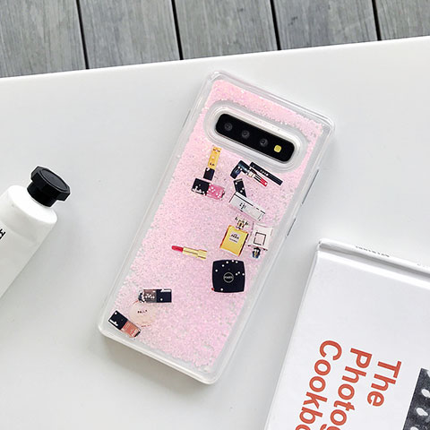 Funda Silicona Gel Goma Patron de Moda Carcasa K01 para Samsung Galaxy S10 5G Rosa