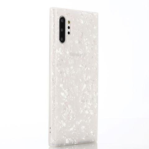 Funda Silicona Gel Goma Patron de Moda Carcasa P01 para Samsung Galaxy Note 10 Plus Blanco