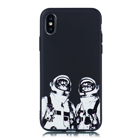 Funda Silicona Gel Goma Patron de Moda Carcasa para Apple iPhone Xs Max Blanco