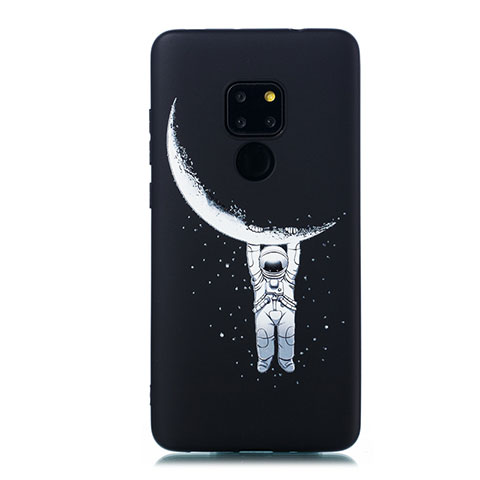 Funda Silicona Gel Goma Patron de Moda Carcasa para Huawei Mate 20 Negro