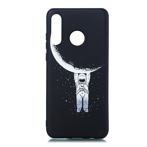 Funda Silicona Gel Goma Patron de Moda Carcasa para Huawei Nova 4e Negro