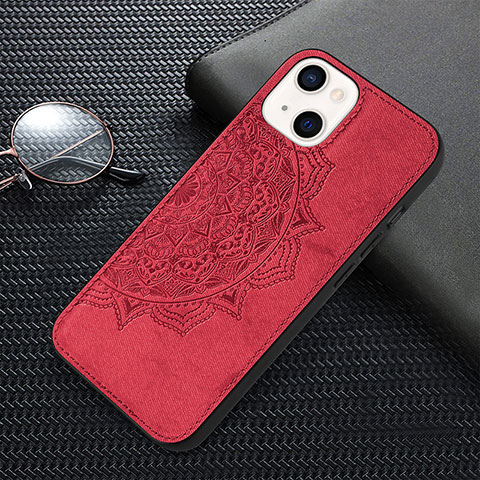 Funda Silicona Gel Goma Patron de Moda Carcasa S01 para Apple iPhone 13 Rojo