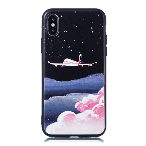 Funda Silicona Gel Goma Patron de Moda Carcasa S01 para Apple iPhone Xs Max Multicolor