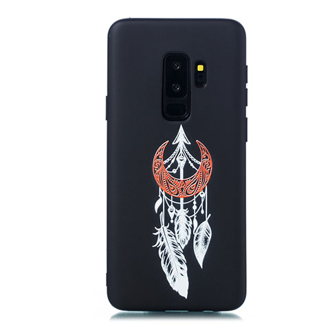 Funda Silicona Gel Goma Patron de Moda Carcasa S01 para Samsung Galaxy S9 Plus Negro