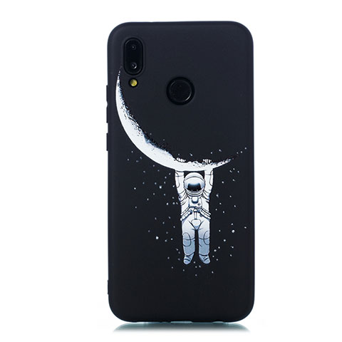 Funda Silicona Gel Goma Patron de Moda Carcasa S05 para Huawei Nova 3e Negro