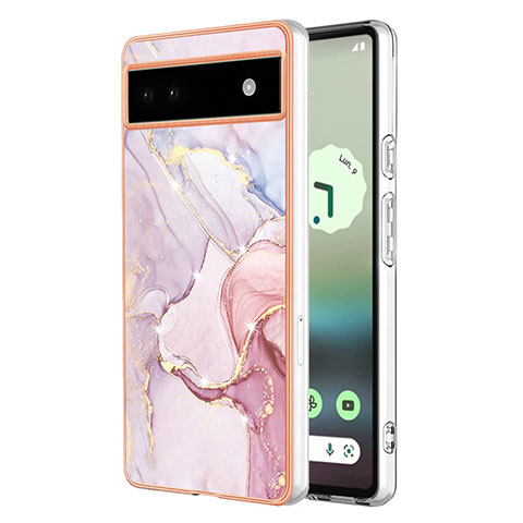 Funda Silicona Gel Goma Patron de Moda Carcasa Y01B para Google Pixel 6a 5G Rosa