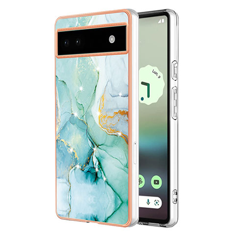 Funda Silicona Gel Goma Patron de Moda Carcasa Y01B para Google Pixel 6a 5G Verde