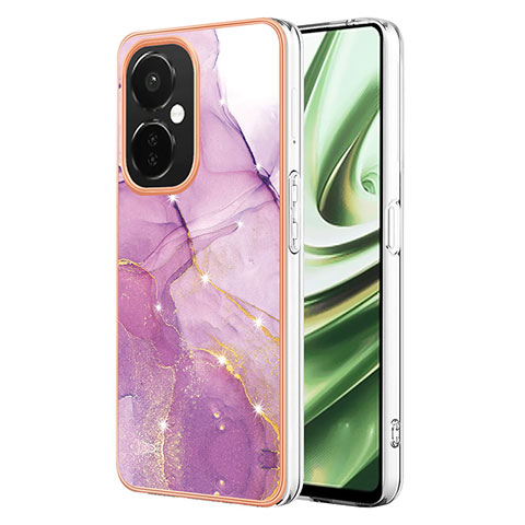 Funda Silicona Gel Goma Patron de Moda Carcasa Y01B para OnePlus Nord CE 3 Lite 5G Purpura Claro