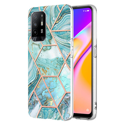 Funda Silicona Gel Goma Patron de Moda Carcasa Y01B para Oppo Reno5 Z 5G Menta Verde