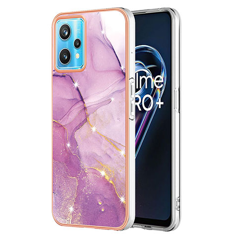 Funda Silicona Gel Goma Patron de Moda Carcasa Y01B para Realme 9 Pro+ Plus 5G Purpura Claro