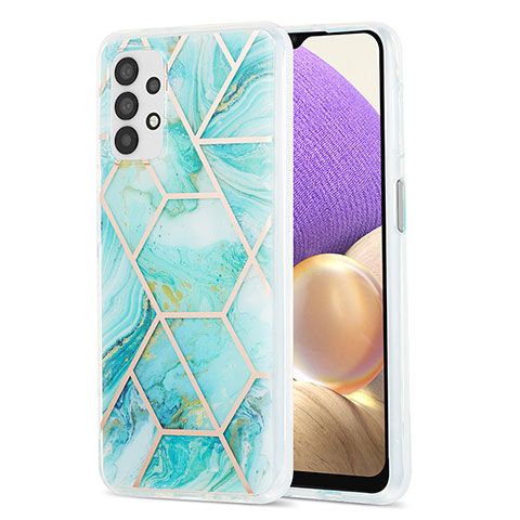 Funda Silicona Gel Goma Patron de Moda Carcasa Y01B para Samsung Galaxy A32 4G Menta Verde