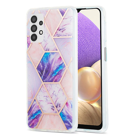 Funda Silicona Gel Goma Patron de Moda Carcasa Y01B para Samsung Galaxy A32 5G Purpura Claro