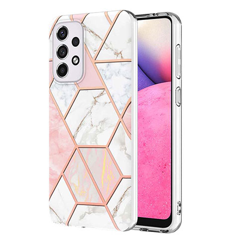 Funda Silicona Gel Goma Patron de Moda Carcasa Y01B para Samsung Galaxy A33 5G Rosa