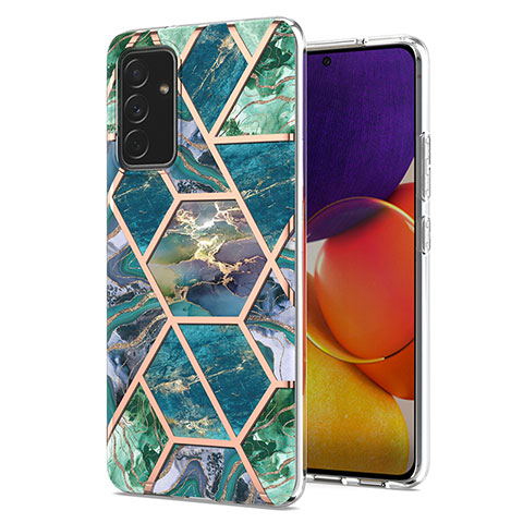 Funda Silicona Gel Goma Patron de Moda Carcasa Y01B para Samsung Galaxy A82 5G Verde Noche