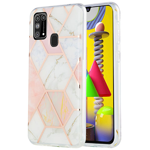 Funda Silicona Gel Goma Patron de Moda Carcasa Y01B para Samsung Galaxy M31 Rosa