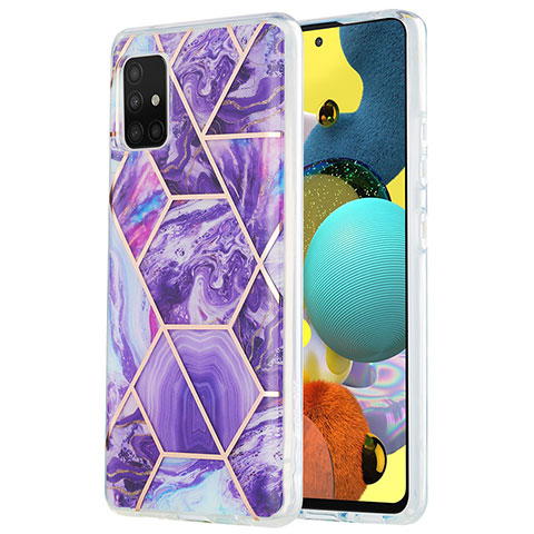 Funda Silicona Gel Goma Patron de Moda Carcasa Y01B para Samsung Galaxy M40S Morado