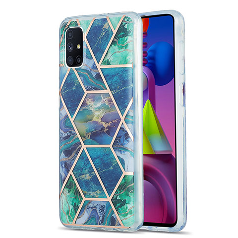 Funda Silicona Gel Goma Patron de Moda Carcasa Y01B para Samsung Galaxy M51 Verde Noche