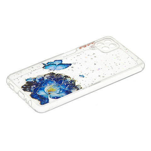 Funda Silicona Gel Goma Patron de Moda Carcasa Y01X para Samsung Galaxy A12 5G Azul