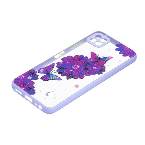 Funda Silicona Gel Goma Patron de Moda Carcasa Y01X para Samsung Galaxy A22 5G Morado