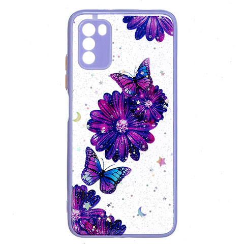 Funda Silicona Gel Goma Patron de Moda Carcasa Y01X para Xiaomi Poco M3 Morado