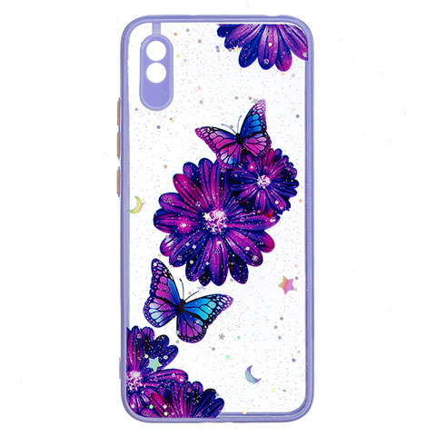 Funda Silicona Gel Goma Patron de Moda Carcasa Y01X para Xiaomi Redmi 9AT Morado