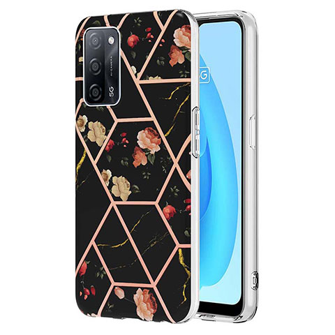 Funda Silicona Gel Goma Patron de Moda Carcasa Y02B para Oppo A53s 5G Negro