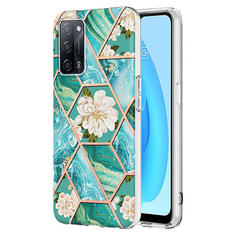 Funda Silicona Gel Goma Patron de Moda Carcasa Y02B para Oppo A53s 5G Verde