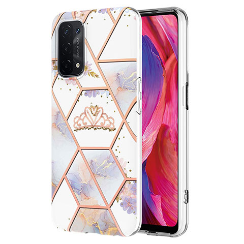 Funda Silicona Gel Goma Patron de Moda Carcasa Y02B para Oppo A93 5G Gris