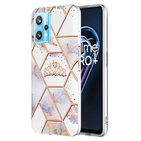 Funda Silicona Gel Goma Patron de Moda Carcasa Y02B para Realme 9 5G Gris