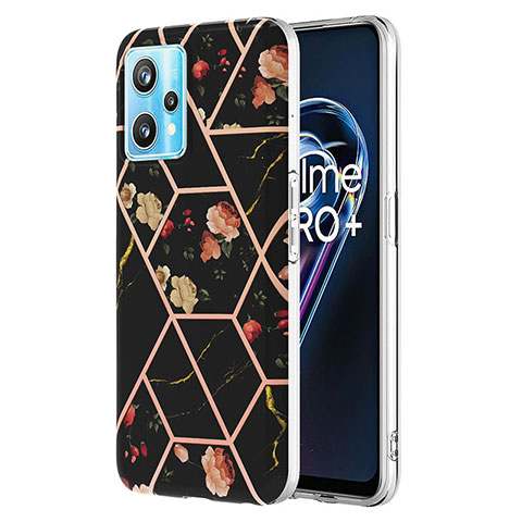 Funda Silicona Gel Goma Patron de Moda Carcasa Y02B para Realme 9 Pro+ Plus 5G Negro