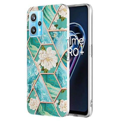 Funda Silicona Gel Goma Patron de Moda Carcasa Y02B para Realme 9 Pro+ Plus 5G Verde