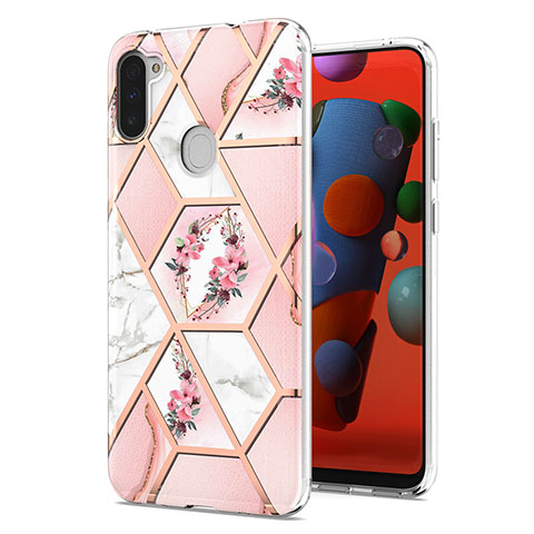 Funda Silicona Gel Goma Patron de Moda Carcasa Y02B para Samsung Galaxy A11 Rosa