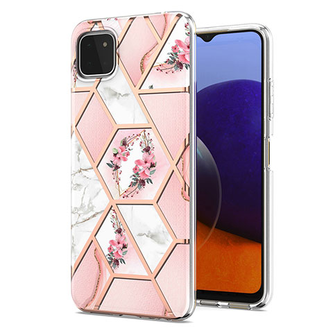 Funda Silicona Gel Goma Patron de Moda Carcasa Y02B para Samsung Galaxy A22 5G Rosa