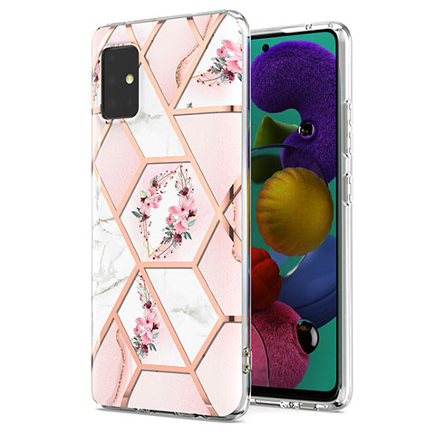 Funda Silicona Gel Goma Patron de Moda Carcasa Y02B para Samsung Galaxy A51 5G Rosa