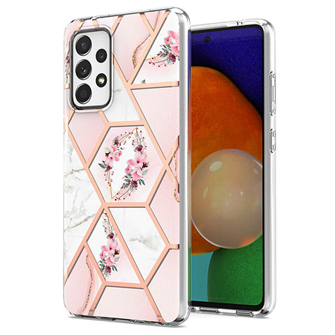 Funda Silicona Gel Goma Patron de Moda Carcasa Y02B para Samsung Galaxy A52 4G Rosa