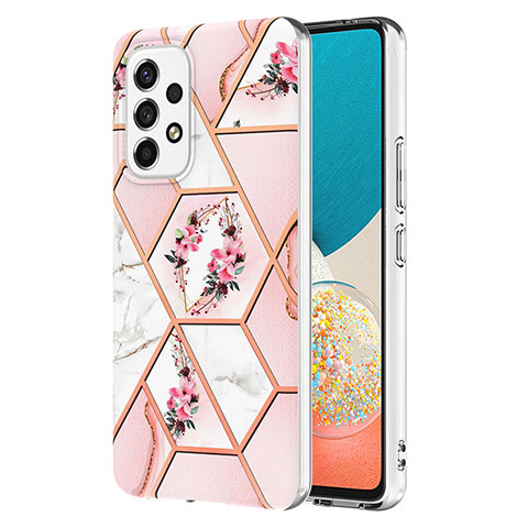 Funda Silicona Gel Goma Patron de Moda Carcasa Y02B para Samsung Galaxy A53 5G Rosa