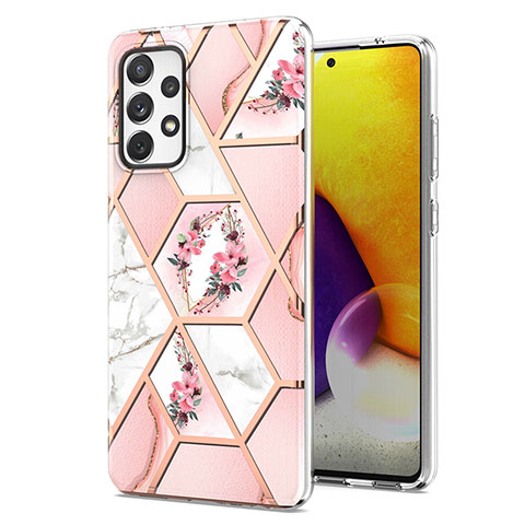 Funda Silicona Gel Goma Patron de Moda Carcasa Y02B para Samsung Galaxy A72 5G Rosa