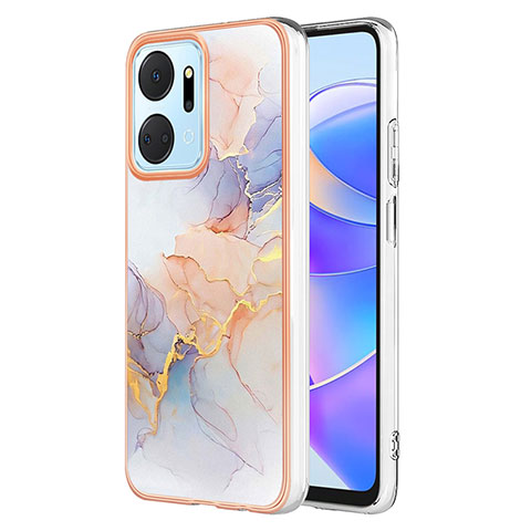 Funda Silicona Gel Goma Patron de Moda Carcasa Y03B para Huawei Honor X7a Purpura Claro