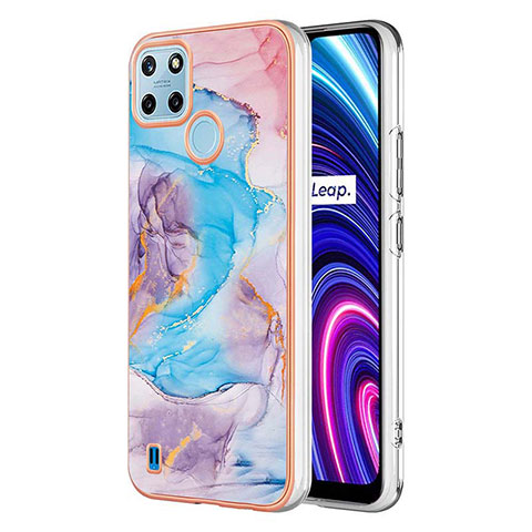 Funda Silicona Gel Goma Patron de Moda Carcasa Y03B para Realme C21Y Azul