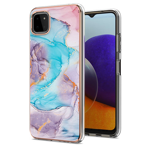 Funda Silicona Gel Goma Patron de Moda Carcasa Y03B para Samsung Galaxy A22s 5G Azul