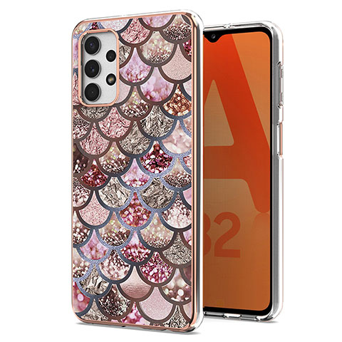 Funda Silicona Gel Goma Patron de Moda Carcasa Y03B para Samsung Galaxy A32 5G Marron