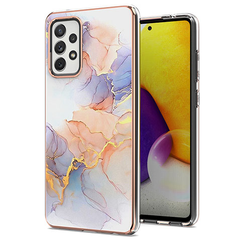 Funda Silicona Gel Goma Patron de Moda Carcasa Y03B para Samsung Galaxy A72 5G Purpura Claro