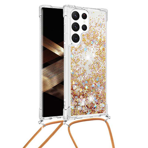 Funda Silicona Gel Goma Patron de Moda Carcasa Y03B para Samsung Galaxy S24 Ultra 5G Oro