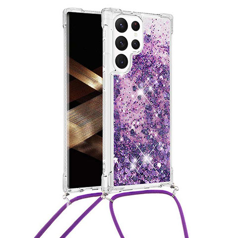 Funda Silicona Gel Goma Patron de Moda Carcasa Y03B para Samsung Galaxy S25 Ultra 5G Morado